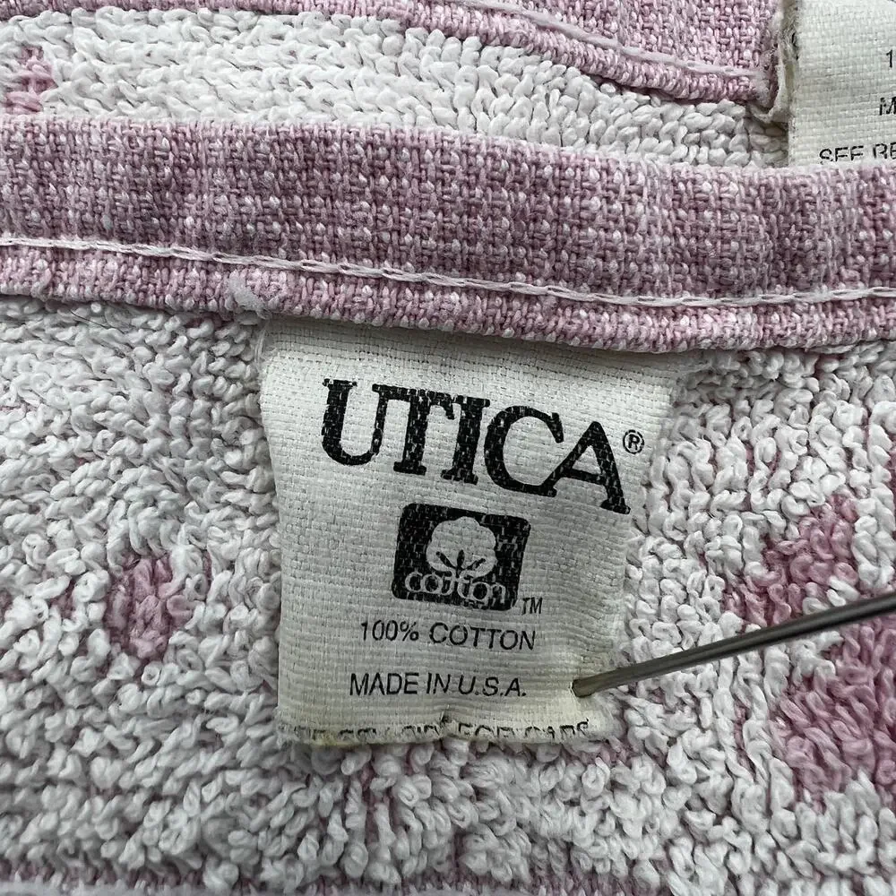 Vintage Towel Set Cottagecore Utica Cotton Sheep Rabbit Pink Fairy Kei